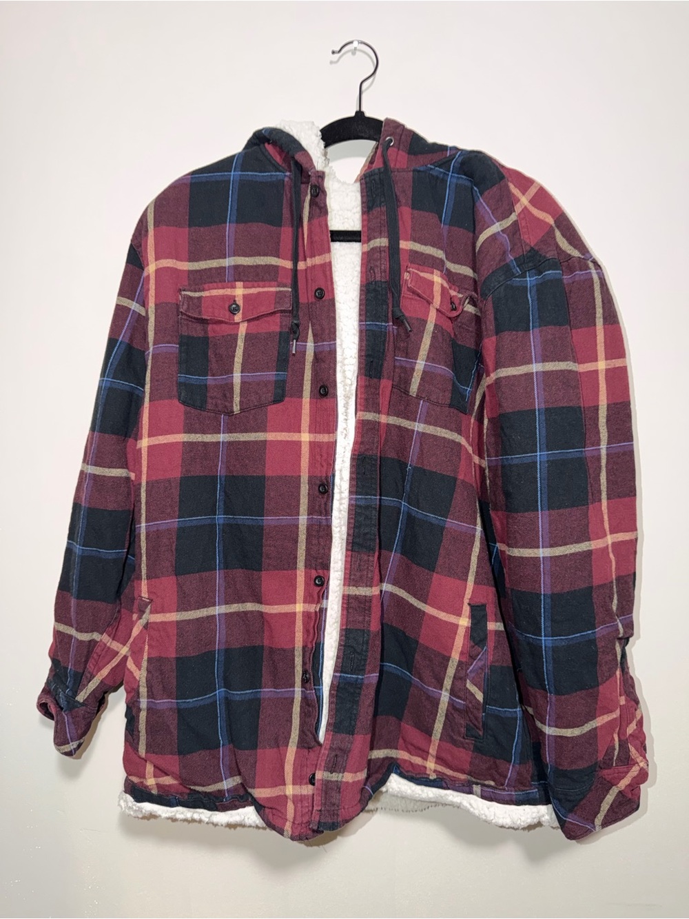 Empyre Sherpa-Lined Hooded Flannel Jacket - Picture 1 of 1